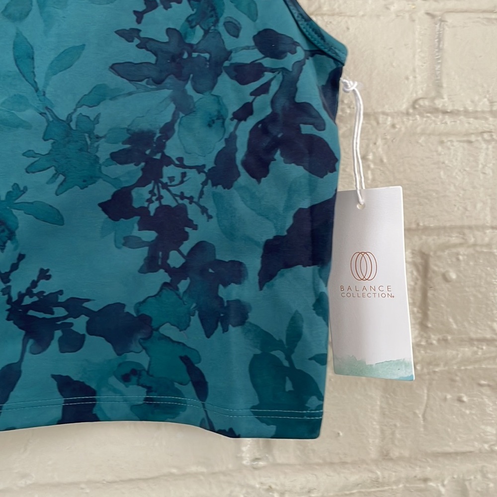 Balance Collection Mia Crop Tank Color Deep Color Watercolor Garden - Picture 6 of 7
